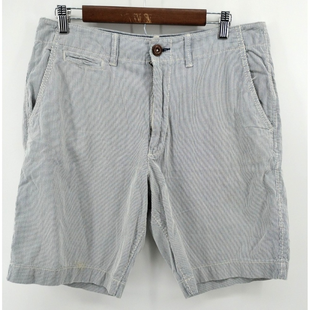 American Eagle Chino Pin Stripe Shorts Mens 34 Preppy Golf 9in Inseam